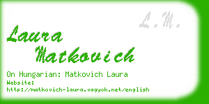 laura matkovich business card